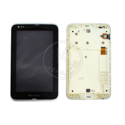 Дисплей (Lcd) Lenovo Tab A1000 complete with frame silver Original