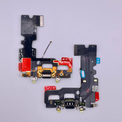 Нижній шлейф iPhone 7 з портом зарядки та мікрофоном black, Original (PRC)