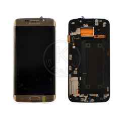 Дисплей Samsung G925 Galaxy S6 Edge white, з рамкою, Service Pack Original