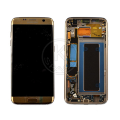 Дисплей Samsung G935 Galaxy S7 Edge gold, з рамкою, Service Pack Original