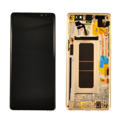 Дисплей Samsung N950 Galaxy Note 8 gold, з рамкою, Service Pack Original