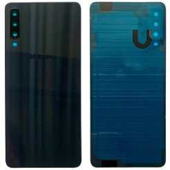 Задня кришка Samsung A750 Galaxy A7 2018 black (зі склом камери)