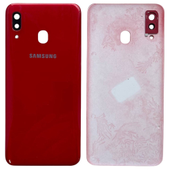 Задня кришка Samsung A305 Galaxy A30 2019 red (зі склом камери)