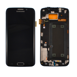 Дисплей Samsung G925 Galaxy S6 Edge black, з рамкою, Service Pack Original