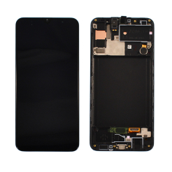 Дисплей Samsung A307 Galaxy A30S 2019 black, з рамкою, Service Pack Original