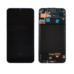 Дисплей Samsung A507 Galaxy A50S 2019 black, з рамкою, Service Pack Original