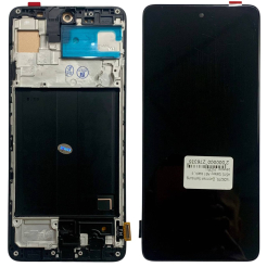 Дисплей Samsung A515 Galaxy A51 black, з рамкою, INCELL