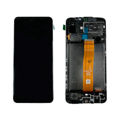 Дисплей Samsung M127 Galaxy M12 black, з рамкою, Service Pack Original
