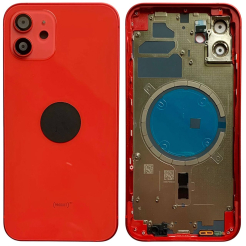 Корпус iPhone 12 Red в зборі з тримачем SIM, кнопками, магнітами та сіткою, USA Original