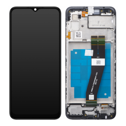 Дисплей Samsung A035F Galaxy A03 2022 (160,5x72 mm) black, з рамкою, Service Pack Original