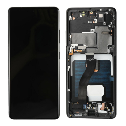 Дисплей Samsung G998 Galaxy S21 Ultra black, з рамкою, Service Pack Original