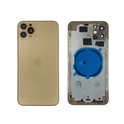 Корпус iPhone 11 Pro Max gold ver. USA, High Quiality (кришка НЕ цільнолита)