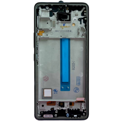Дисплей Samsung A536 Galaxy A53 2022 black, з рамкою, OLED (вузькі рамки) (Android 12)