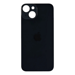 Задняя крышка корпуса iPhone 14 black, большой вырез под камеру. High Quiality (НЕ цельнолитая)