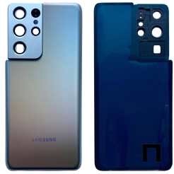 Задня кришка Samsung G998 Galaxy S21 Ultra silver (зі склом камери)