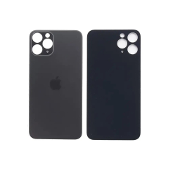 Задня кришка корпуса iPhone 11 Pro black, великий виріз під камеру, 1:1 Original