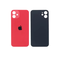 Задня кришка корпуса iPhone 12 red, великий виріз під камеру, 1:1 Original
