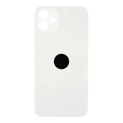 Задня кришка корпуса iPhone 12 white, великий виріз під камеру, 1:1 Original