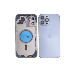 Корпус iPhone 13 Pro Max Blue в зборі з тримачем SIM, кнопками, магнітами та сіткою, USA High Quiality (кришка НЕ цільнолита)
