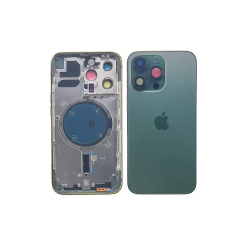 Корпус iPhone 13 Pro Max Green в сборе с держателем SIM, кнопками, магнитами и сеткой, USA High Quiality (крышка НЕ цельнолитая)