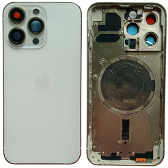 Корпус iPhone 13 Pro White в зборі з тримачем SIM, кнопками, магнітами та сіткою, USA High Quiality (кришка НЕ цільнолита)