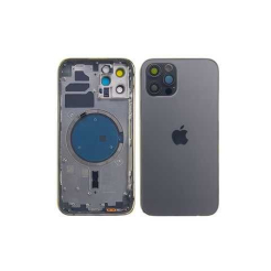 Корпус iPhone 12 Pro Max graphite в зборі з тримачем SIM, кнопками, магнітами та сіткою, EU Original