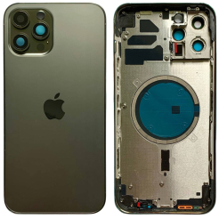 Корпус iPhone 12 Pro Max graphite в зборі з тримачем SIM, кнопками, магнітами та сіткою, USA Original