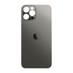 Задня кришка корпуса iPhone 12 Pro Max black,  великий виріз під камеру, 1:1 Original