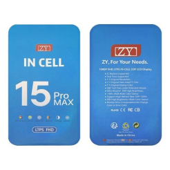 Дисплей iPhone 15 Pro Max black, з рамкою, ZY-INCELL