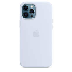 Чохол Silicone Case 1:1 for iPhone 12 Pro Max with MagSafe animation, capri blue