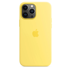 Чохол Silicone Case 1:1 for iPhone 13 Pro Max with MagSafe animation, lemon zest
