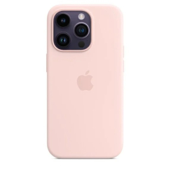 Чохол Silicone Case 1:1 for iPhone 14 Pro Max with MagSafe animation, chalk pink