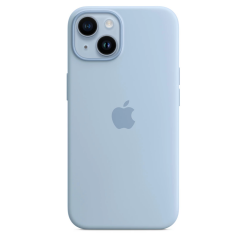 Чохол Silicone Case 1:1 for iPhone 15 Pro Max with MagSafe animation, light blue