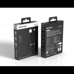 Кабель SENTEO SL-04 Embossed Silicone 3A USB to Type-C 1m black
