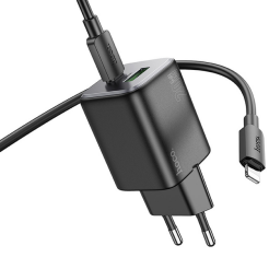 МЗП 2Port Hoco N41 USB+USB-C PD 20W Type-C to Lightning black