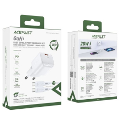 МЗП 1Port Acefast A73 mini USB-C GaN PD 20W Type-C to Type-C white