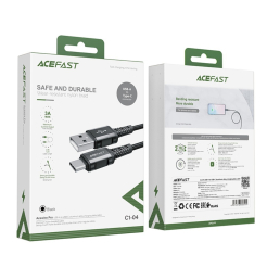 Кабель Acefast C1-04 3A USB to Type-C 1.2m black