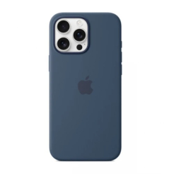 Чохол Silicone Case 1:1 for iPhone 16 with MagSafe animation, denim