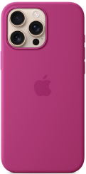 Чохол Silicone Case 1:1 for iPhone 16 with MagSafe animation, fushsia