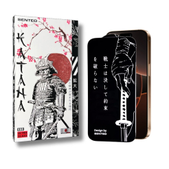 Захисне скло SENTEO 9H KATANA Epoxy Resin iPhone 15 Pro Max black (в упаковці)