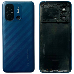 Задняя крышка Xiaomi Redmi 12C blue (со стеклом камеры)