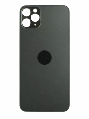 Задня кришка корпуса iPhone 11 Pro Max black, великий виріз під камеру, 1:1 Original