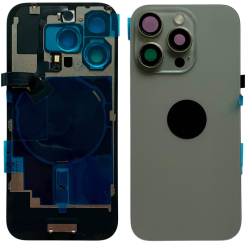 Задня кришка корпуса iPhone 16 Pro gray, зі склом камери, MagSafe, NFC, 1:1 Original