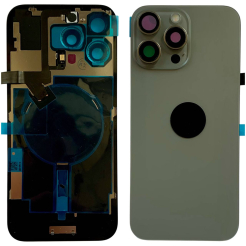Задня кришка корпуса iPhone 16 Pro Max gray, зі склом камери, MagSafe, NFC, 1:1 Original