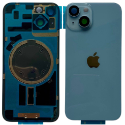Задня кришка корпуса iPhone 14 blue, зі склом камери, MagSafe, 1:1 Original