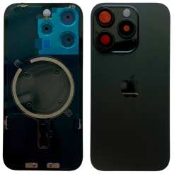 Задня кришка корпуса iPhone 15 Pro black, зі склом камери, MagSafe, 1:1 Original
