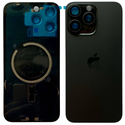 Задня кришка корпуса iPhone 15 Pro Max black, зі склом камери, MagSafe, 1:1 Original