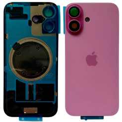 Задня кришка корпуса iPhone 16 pink, зі склом камери, MagSafe, 1:1 Original