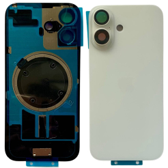 Задня кришка корпуса iPhone 16 white, зі склом камери, MagSafe, 1:1 Original