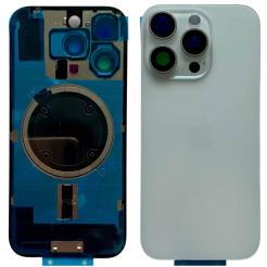 Задня кришка корпуса iPhone 16 Pro white, зі склом камери, MagSafe, 1:1 Original